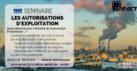 IFACT - SÉMINAIRE SUR LES AUTORISATIONS D'EXPLOITATION