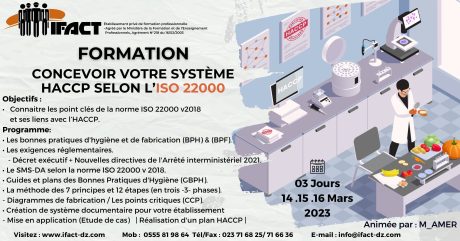 IFACT- FORMATION HACCP SELON ISO 22000
